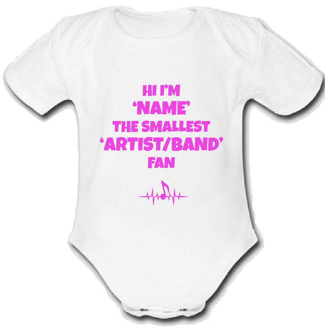 Rosanna @ Pansino bodysuit Baby vest grow music gift FAN GIFT CUSTOM NAME