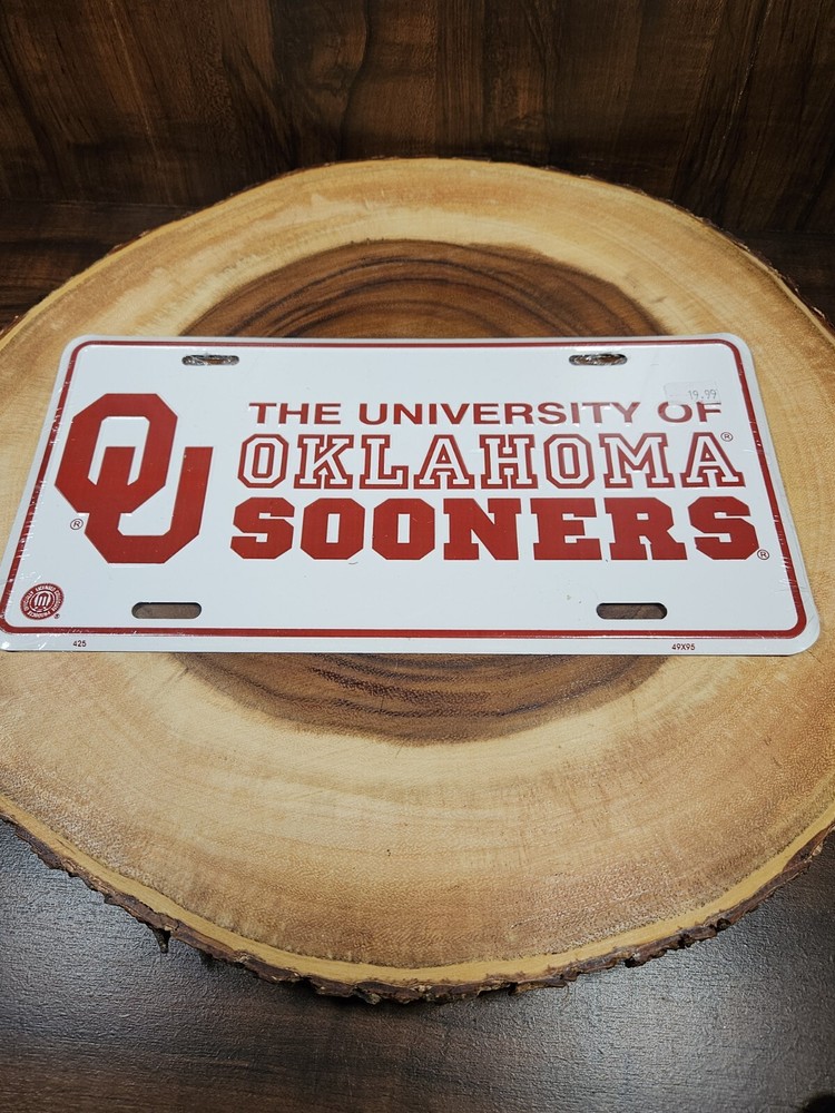 Oklahoma Sooners NCAA Vanity License Plate Wall Decor