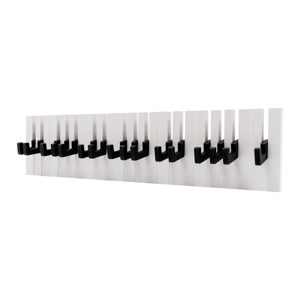 Wall Mount Piano Shaped Coat Hook Heavy Duty Wooden Entryway Rack