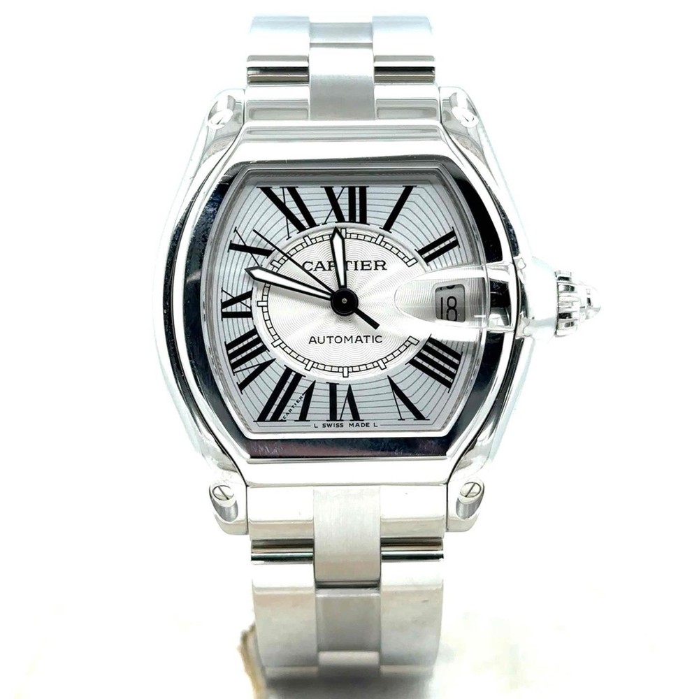 Cartier Roadster Automatic 38mm Stainless Steel Silver Dial Men's Watch W62025V3