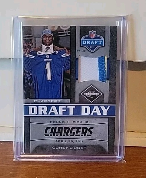 2011 Panini Limited Draft Day Materials Jerseys Prime 1/50 Corey Liuget RC-image