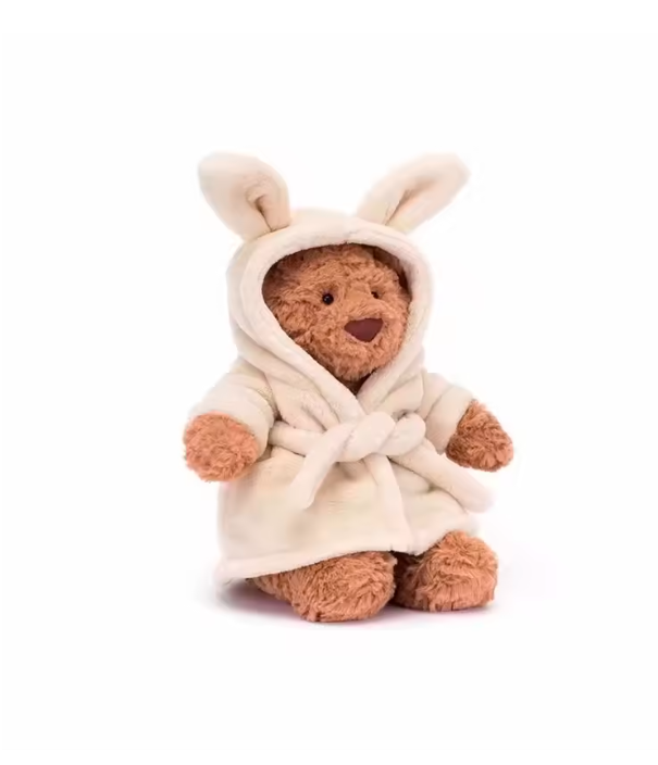 Jellycat Bathrobe Bartholomew Bear NWT-Birthday Gift Cute Toys