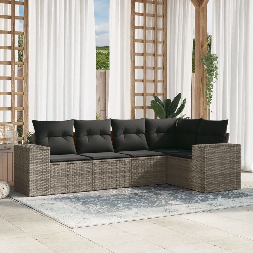 Garden Sofa Set Grey, Dark Grey