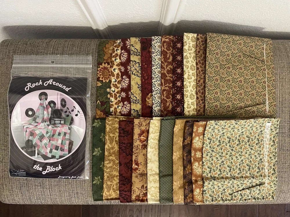 Quilt Kit Rock Around The Block Pattern & Fabric Sugarhouse By Thimbleberries