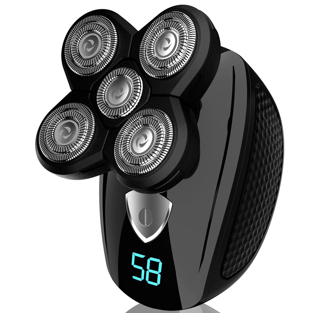 Head Shavers for Bald Men, Rotary Waterproof Cordless Bald Electric Shavers, ...