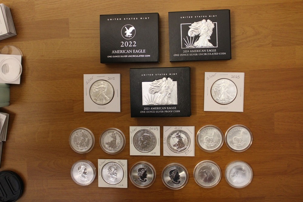 Silver Coin Lot of 17 - 1 Oz Each - Proof - Uncirculated