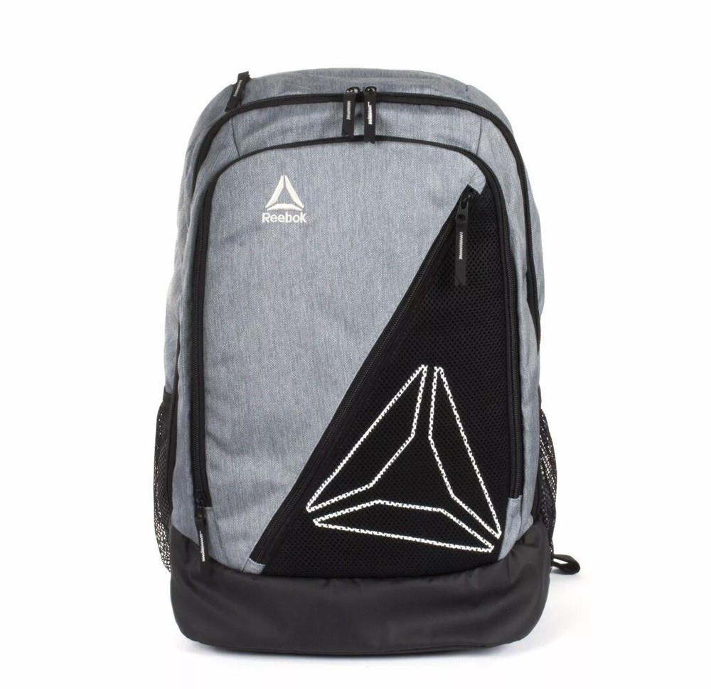 Reebok тренировки рюкзак серый W черный комфорт ремни спортзал водостойкая сумка новый