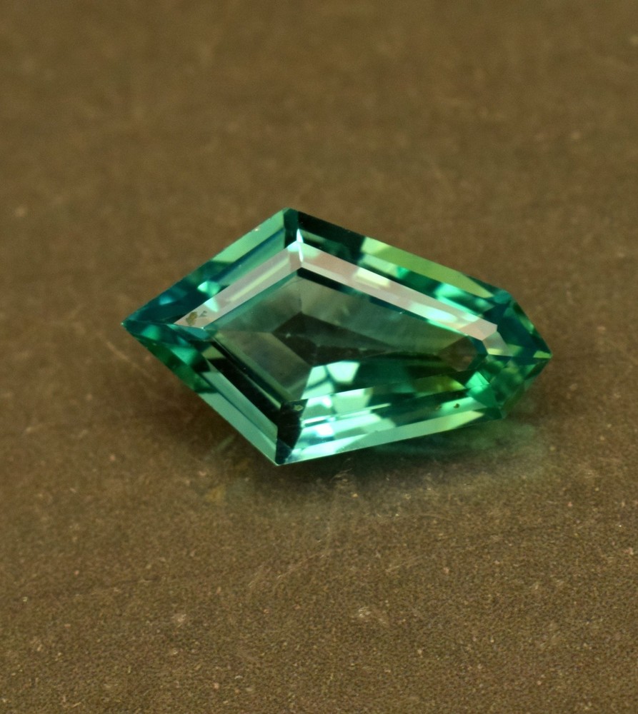 9.14 Ct NATURAL Ceylon Blue-Green Color Sapphire Fancy Cut Loose GEMSTONE
