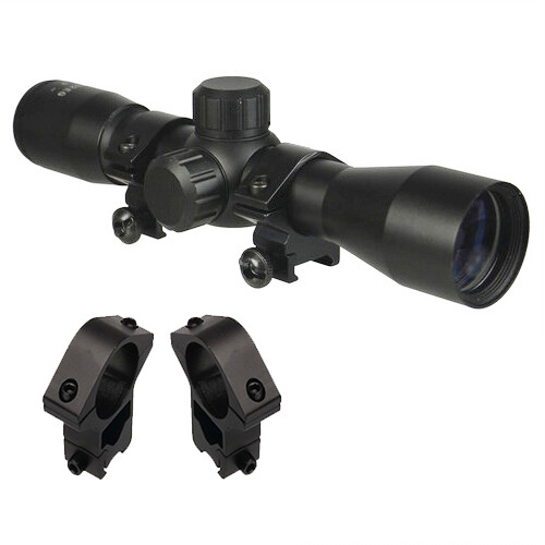 Compact 4x30 Airgun Scope with Ring Mounts for Daisy Diana Crosman Dovetails  