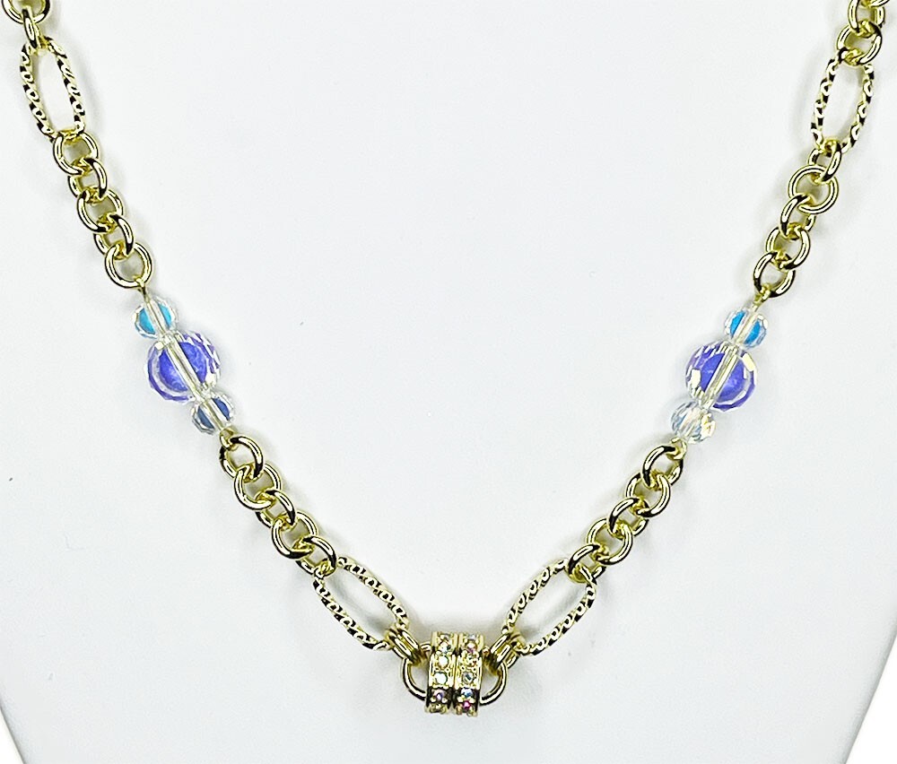 Kirks Folly Fantasia Chain & Bead Magnetic Interchangeable Necklace  goldtone