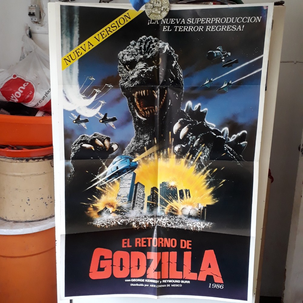 1985 Godzilla The Return Poster Legend Reborn Art Cinema Mexico