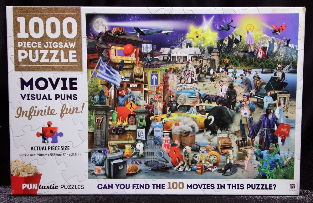 Movie Visual Puns by Nigel Chilvers,1000 piece puzzle, Hinkler