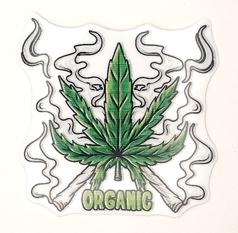 420 Sticker Organic Pot Leaf Joints Weatherproof Devils Lettuce Laptop Mary Jane Weed Decal