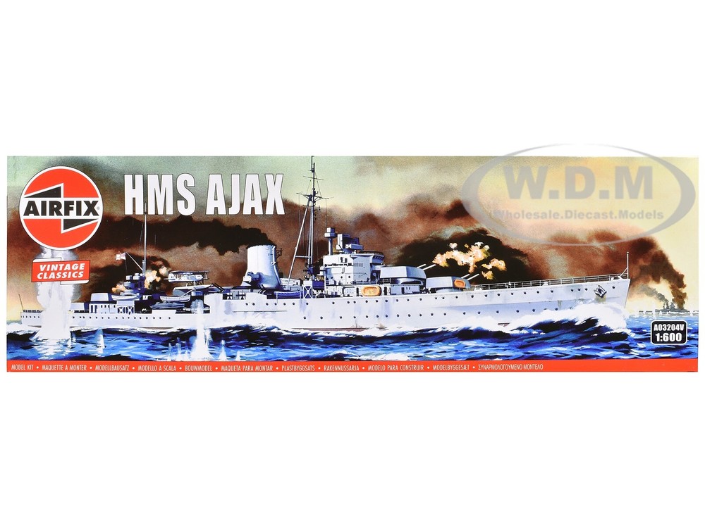 Airfix 1/600 HMS Ajax Light Cruiser Level 3 Model Kit A03204