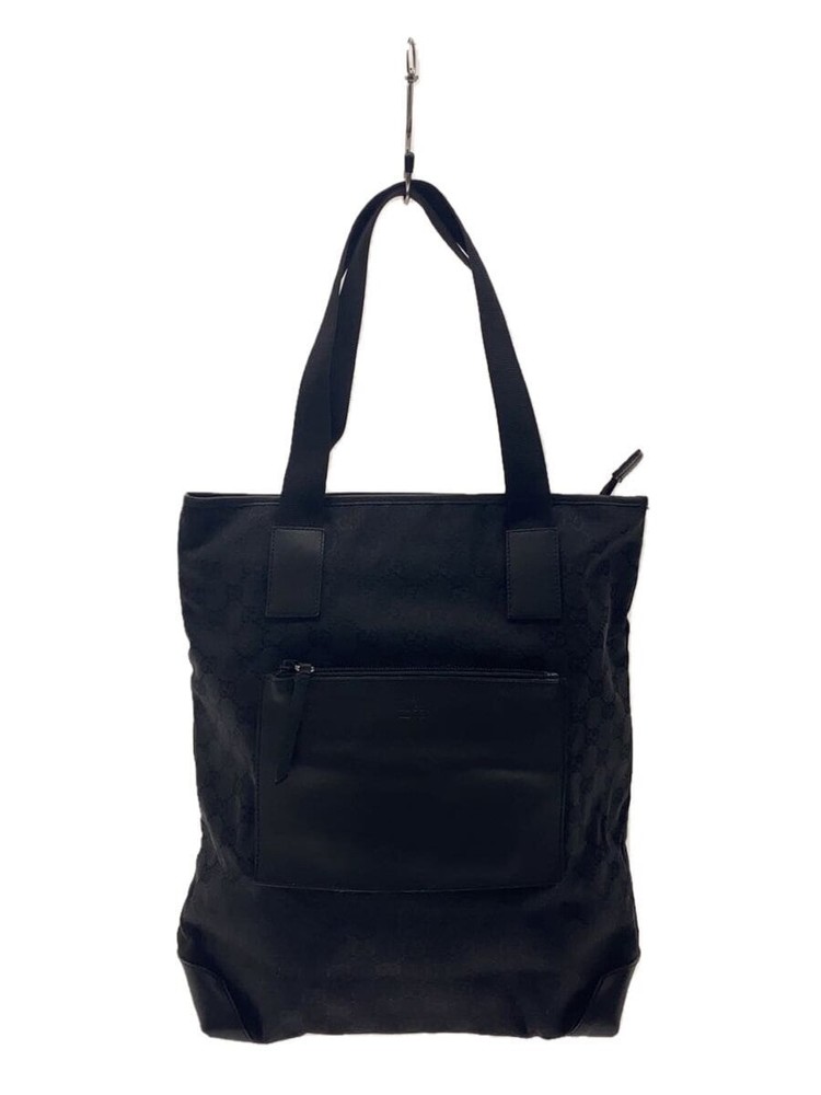 GUCCI GG Canvas Tote Bag in Black with All Over Pattern