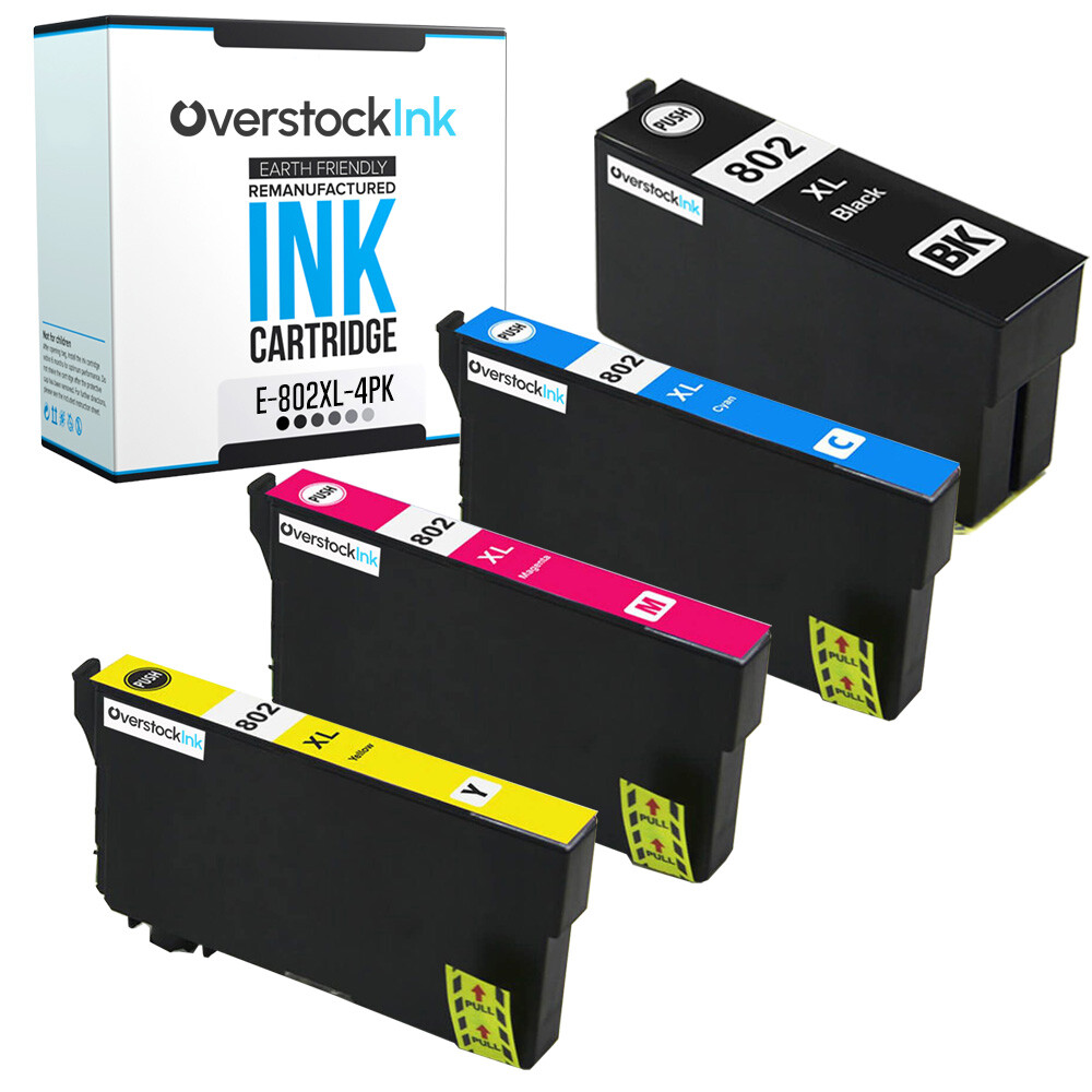 802XL  T802XL Black Color Ink for Epson 802 XL Fits Workforce Pro EC-4020 4030