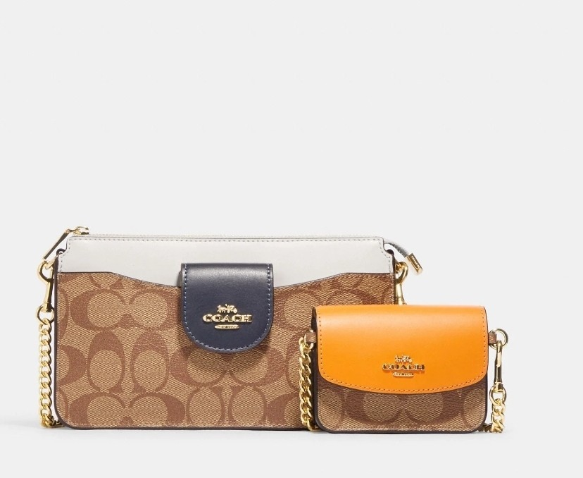 Coach Outlet Poppy Crossbody In Colorblock Signature Canvas NWT