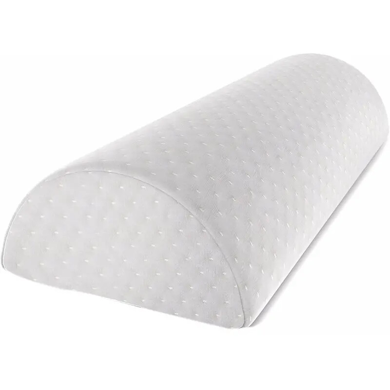 Memory Foam Bolster Pillow for Legs Back and Head with Cotton Cover