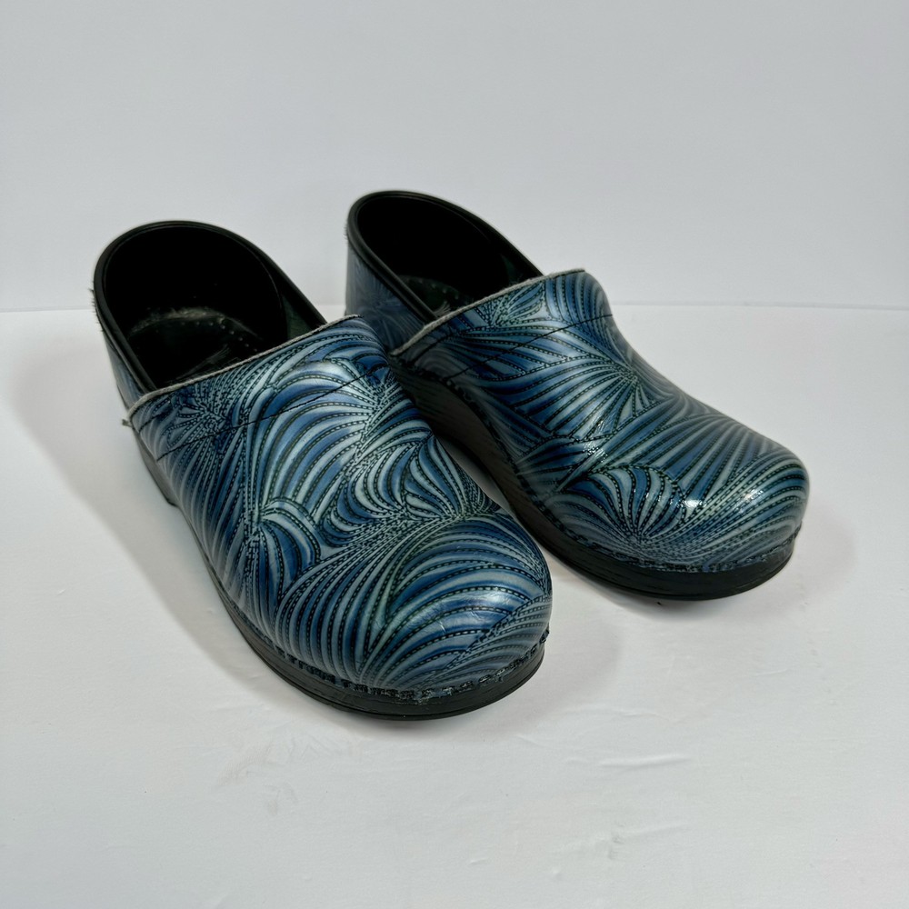 Dansko Women’s Blue Swirl Clogs EU 38 US 7.5