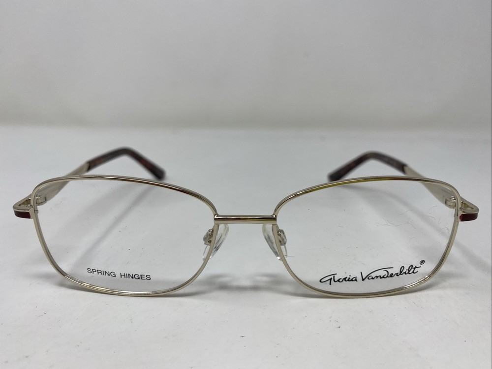 Gloria Vanderbilt M40 Gold Metal Full Rim Y40 Eyeglasses Frame 54-16-140