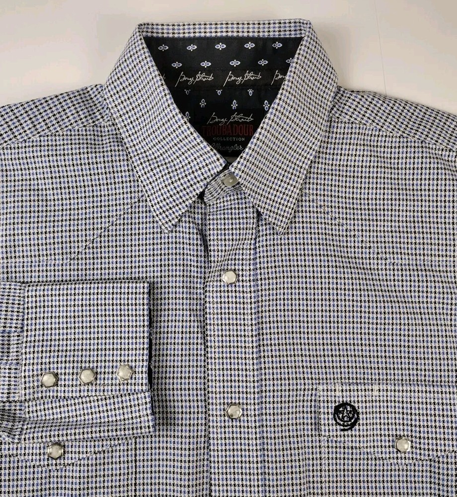 Wrangler George Strait Troubadour Men’s Large Western Pearl Snap Shirt