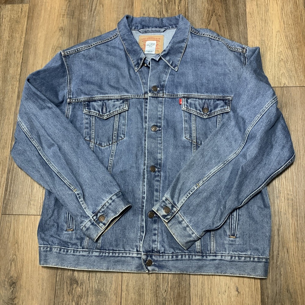 Levi’s Standard Trucker Blue Jean Jacket 70507 XXL Cowboy Western Biker Skater