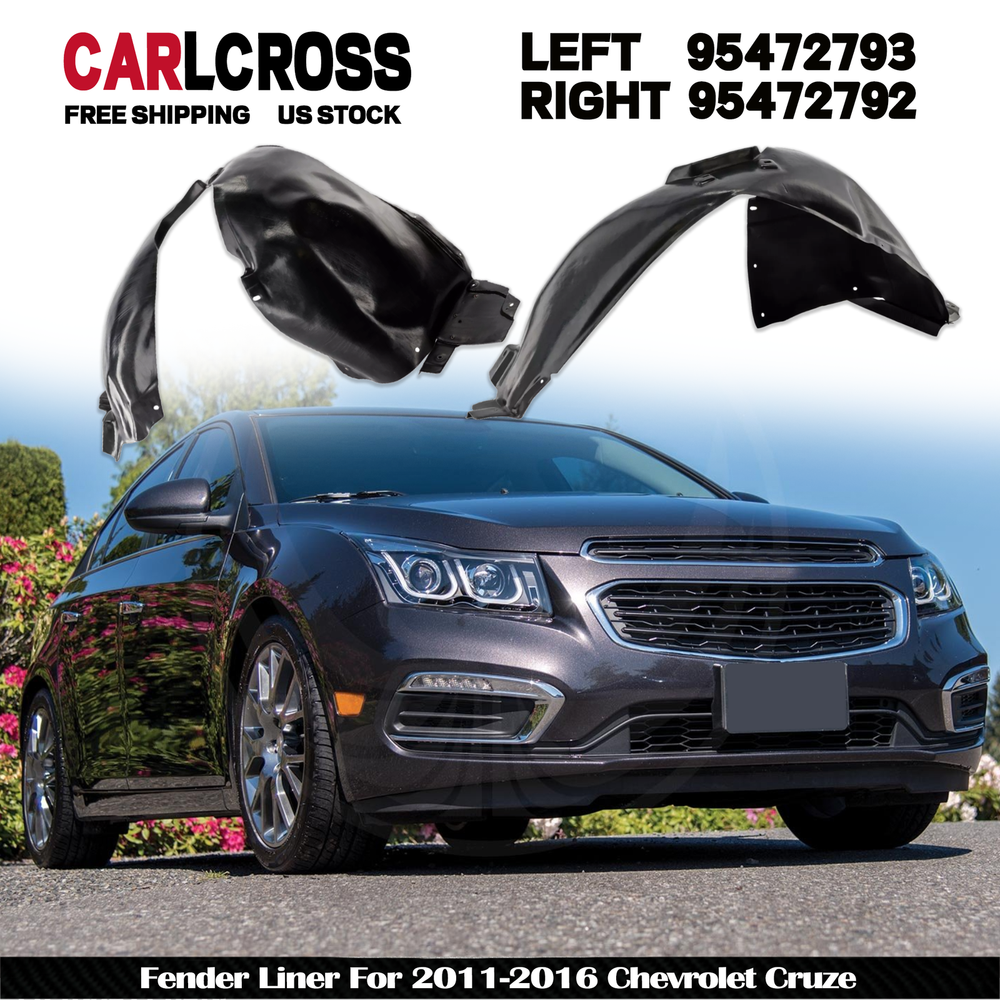 2011-2016 Chevy Cruze Front Inner Fender Liner Set GM1249226 GM1248226