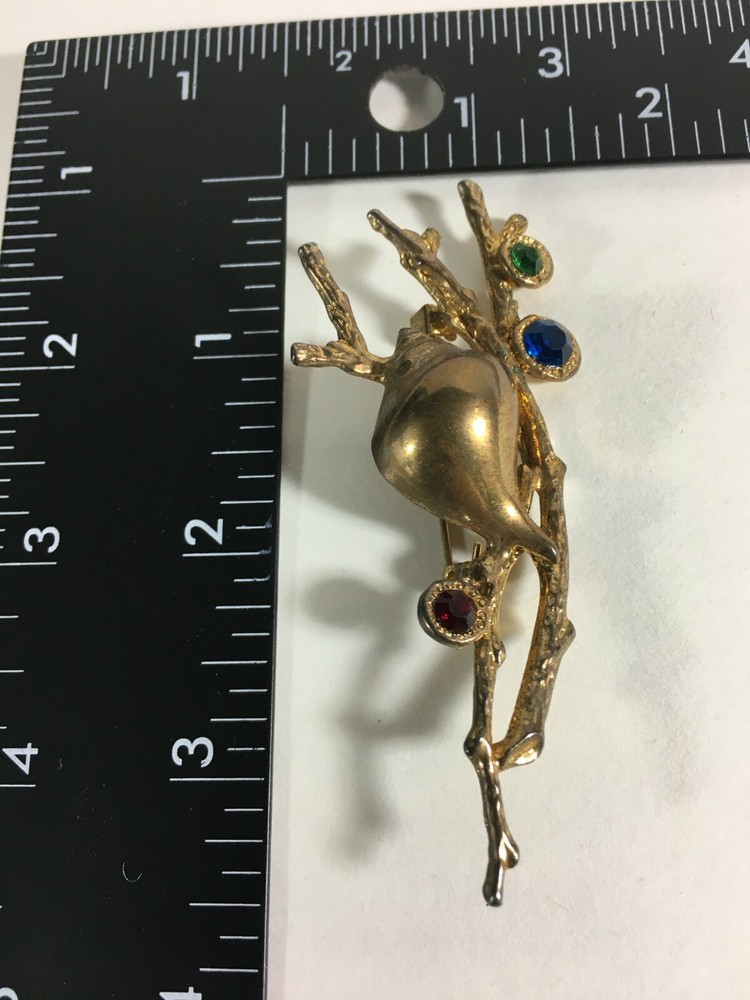 Mothers Day Vintage 1970s Rhinestone Brooch Lapel Pin 3