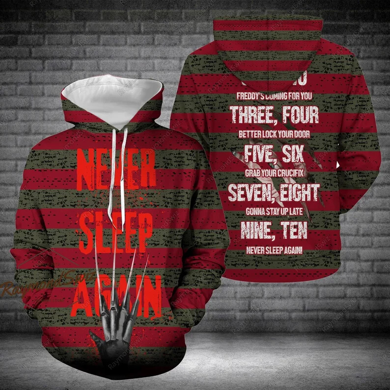 Halloween Never Sleep Again 3D HOODIE Mother Day Gift All Over Print Best Price-image