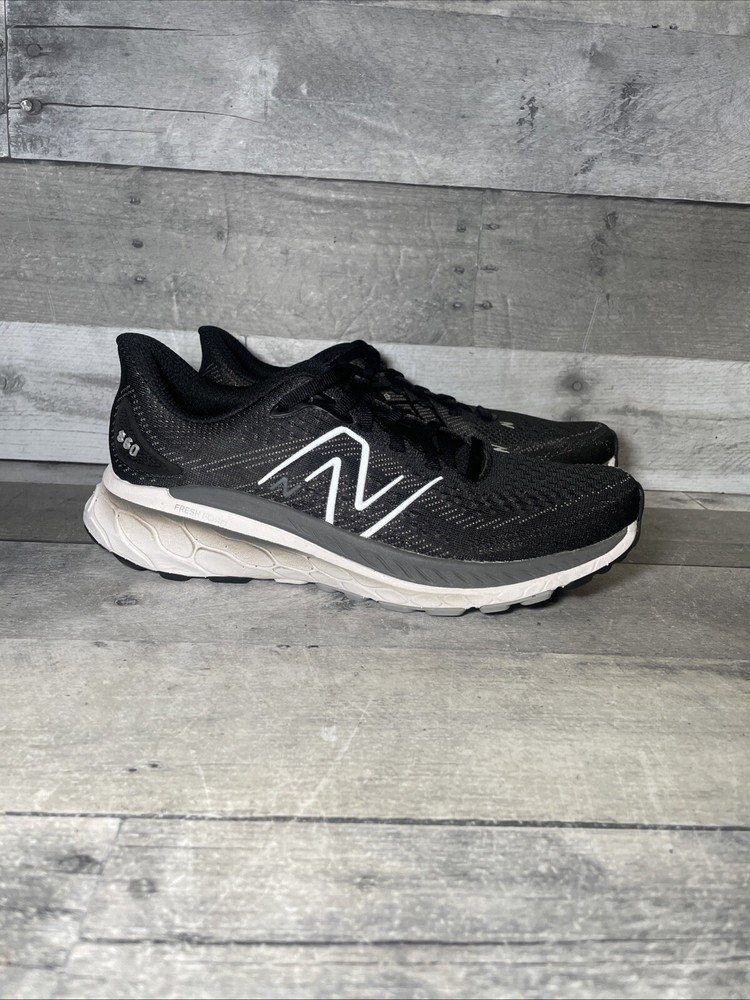 New Balance Fresh Foam X 860 v13 Shoes Sz 7M-8.5W B Sneakers Black Whit Grt Cond