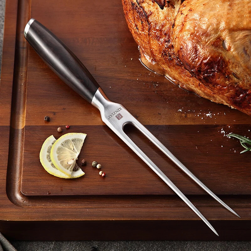 Carving Fork and Knife Tableware Steel Carving Fork Kitchen Dining for Barbecue