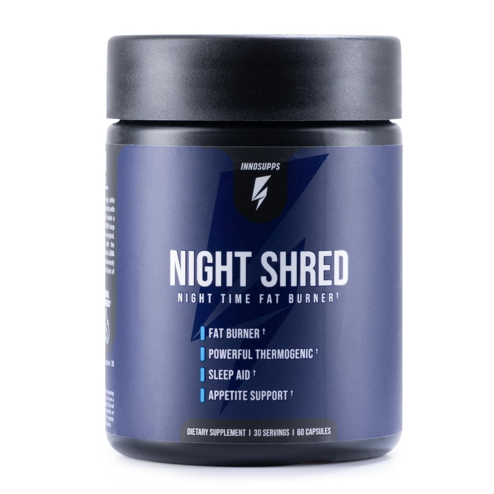 Night Shred Fat Burner and Natural Sleep Support | Ashwaganda, 5-HTP, CLA, Me...