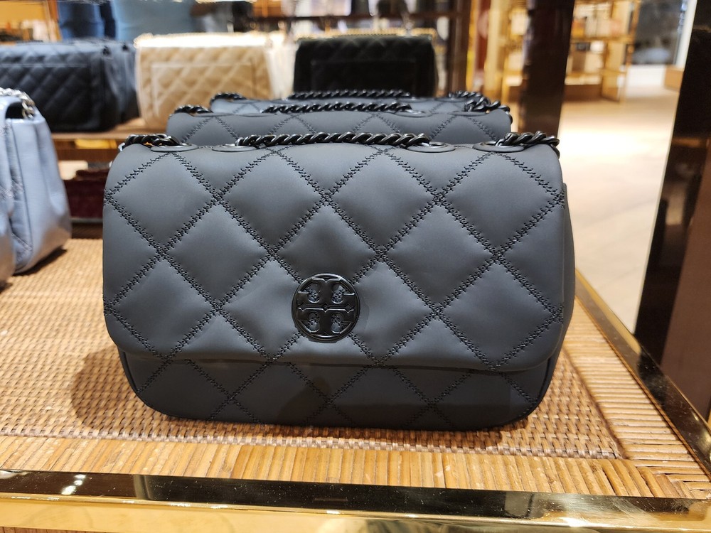 Tory Burch WILLA Matte Black Small Shoulder Bag Crossbody Purse 149682 $578