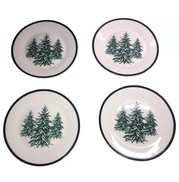 Royal Norfolk 7” Christmas /Holidays Holly Wreath Salad Plates Set Of Four