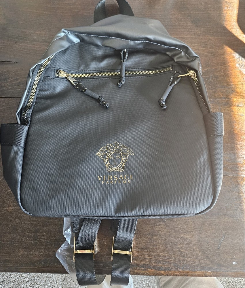 Versace Parfums Black Shoulder Bag and Backpack  