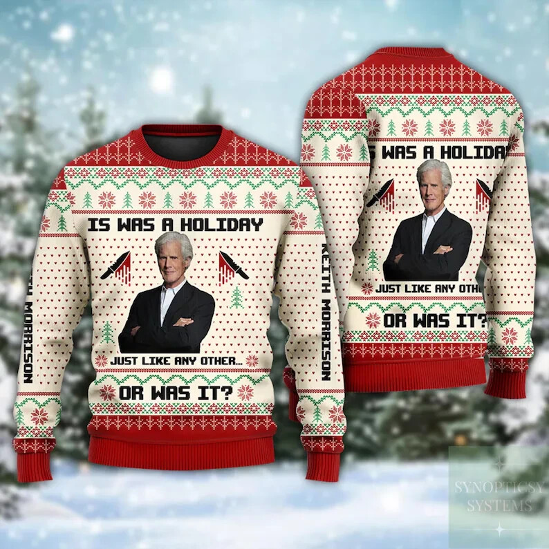 Christmas Keith Morrison Ugly Sweater, True Crime Party Sweatshirt L06831