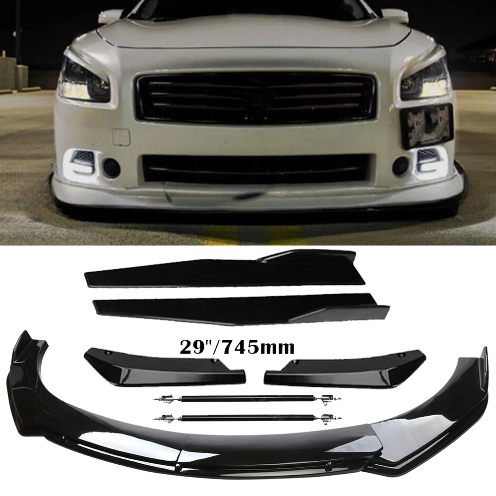 For Nissan Maxima S Front Rear Bumper Lip Spoiler Splitter Body Kit Side Skirt B