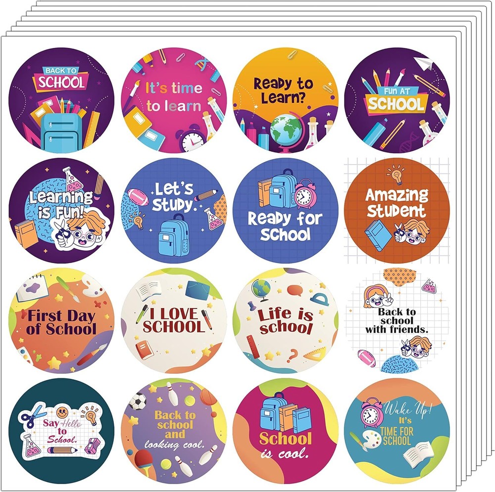 Back to School Stickers (5 Sets X 16 Designs)