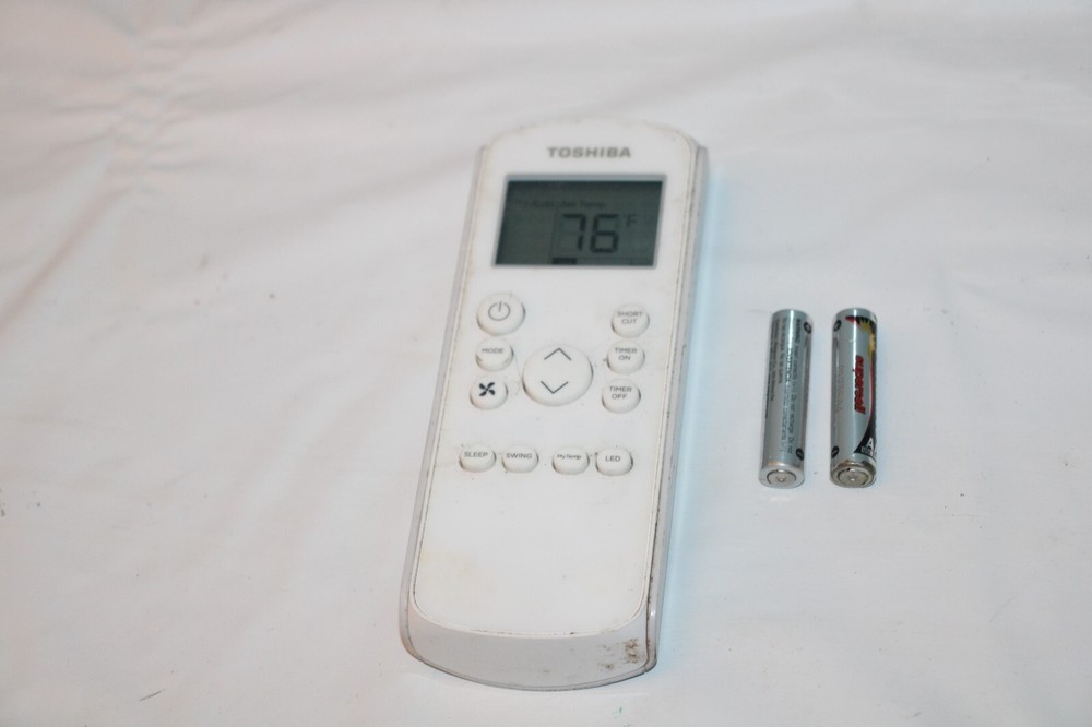 Genuine Toshiba AC Remote Control Air Conditioner RG57H4(B)BGEFU1 White /BATTERY