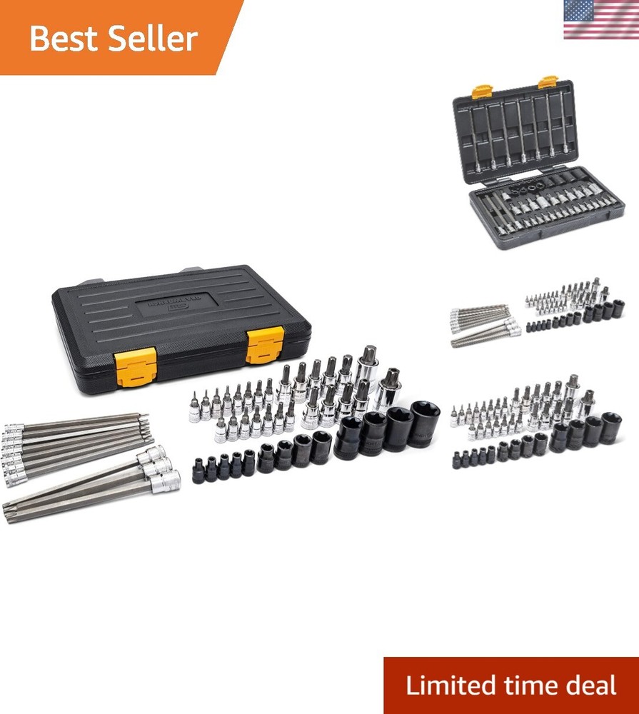 Master 49-Piece Torx Bit Socket Set - Heat-Treated Durability for Professionals