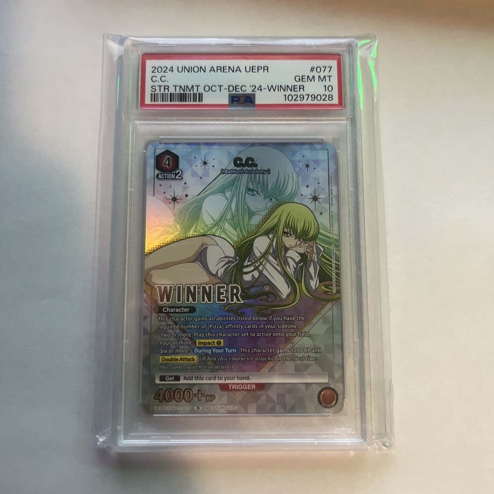 PSA 10 GEM MINT Union Arena C.C. Winner Card UEPR/CGH-1-077 Code Geass English