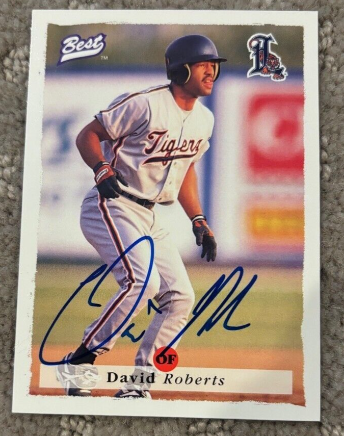 David Dave Roberts Detroit Tigers 1996 Best Signed Autographed Card Dodgers