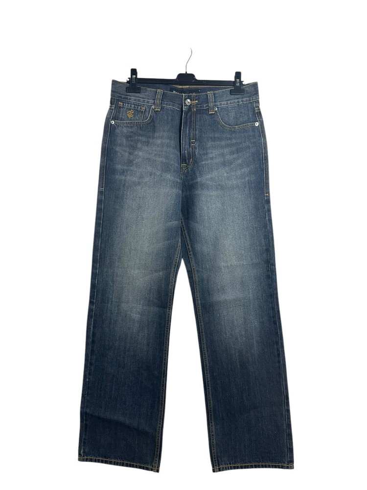 Vintage Y2K Rocawear Jeans Mens Denim Baggy Hip Hop Indigo Wide Leg Embroidered