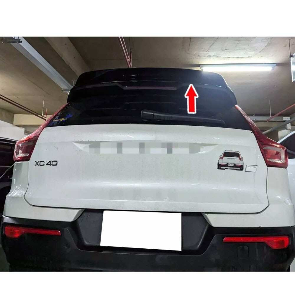Glossy Black FRP Rear Roof Spoiler Wing for Volvo XC40 EX40 5DR SUV 2018-2024