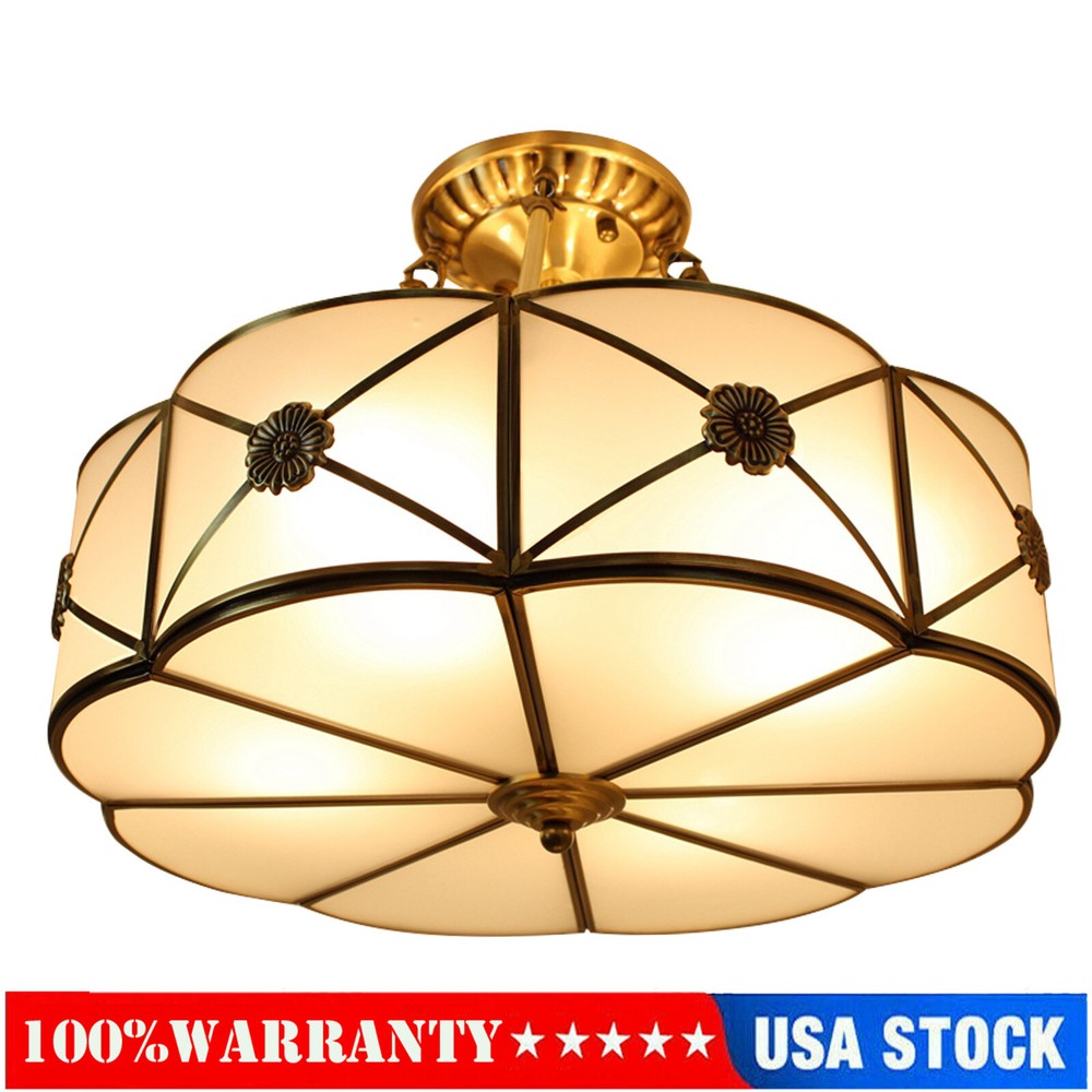 Tiffany Style Lamp Hanging Ceiling Pendant Light Chandelier Stained Glass Shade