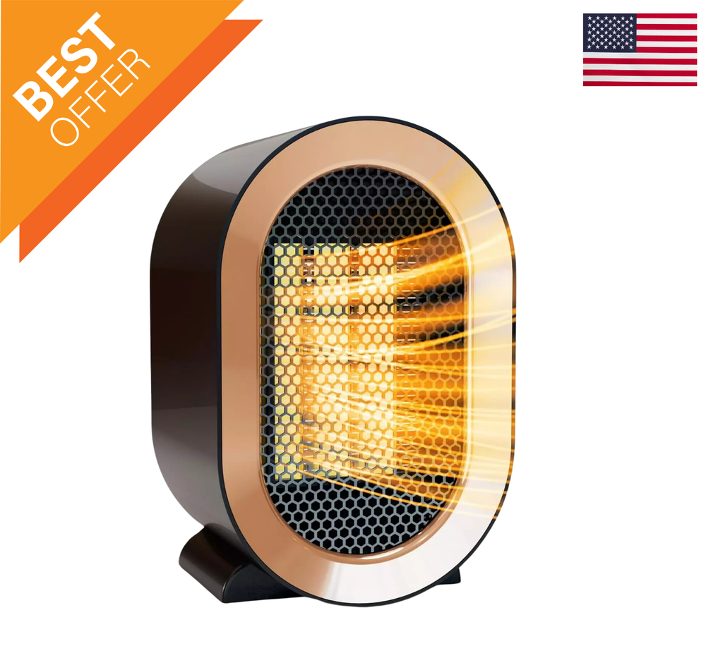 Indoor Electric Portable Space Heater, 1200W Personal Desk Heater, Fast Quiet He