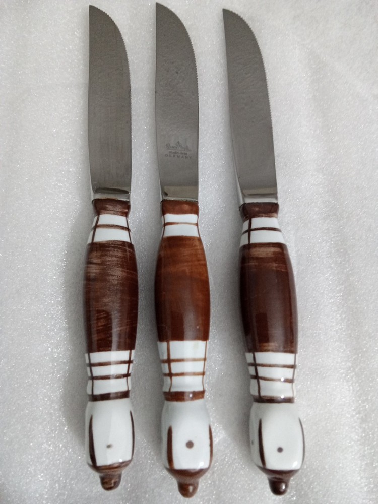 Rosenthal Studio Line Sienna Brown 3.75-Inch Ceramic Serrated Knives