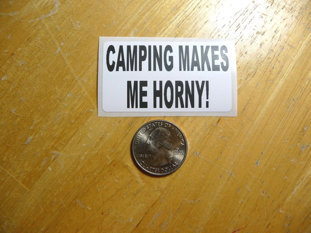 Camping Makes Me Horny Sticker Decal - Bulk Pack 1-50