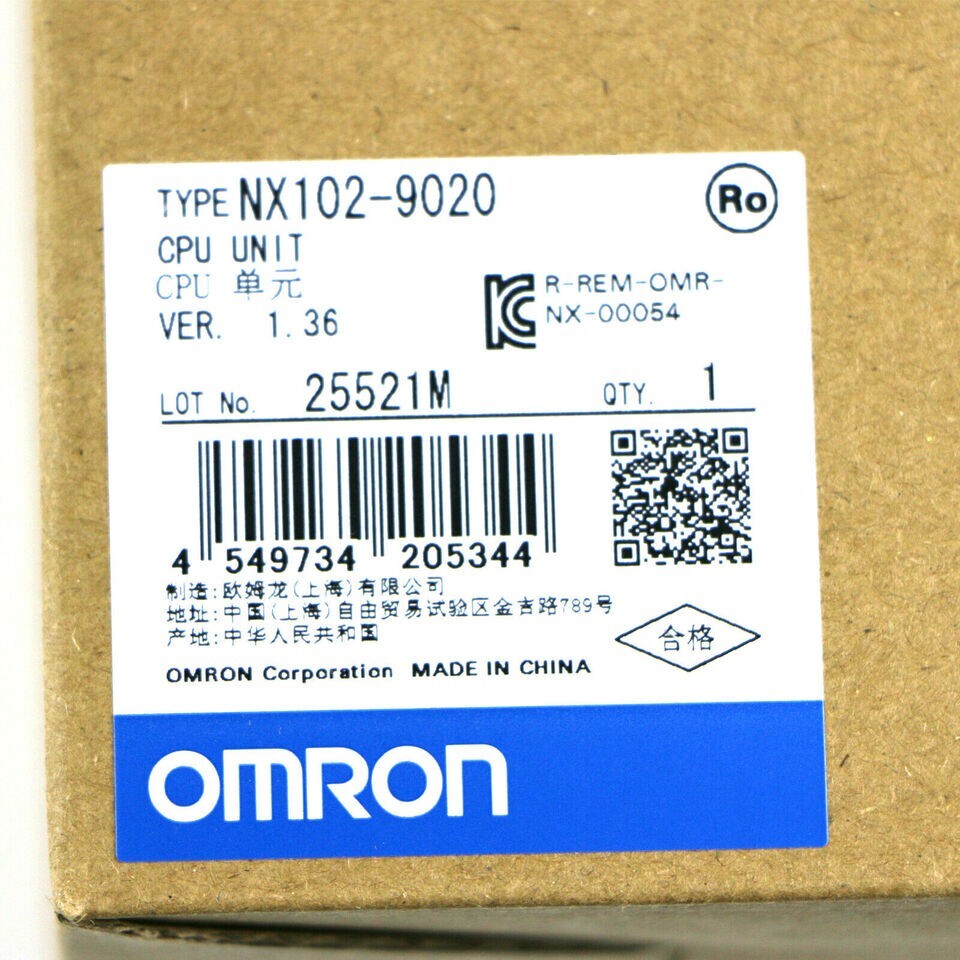 NX102-9020 PRO OMRON NX102-9020 CPU UNIT Module