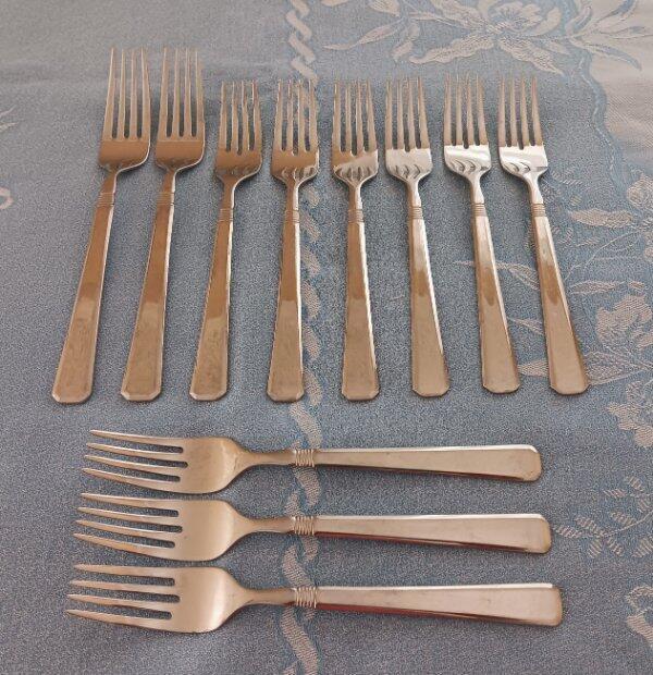 11-Piece JA Henckels Metrona Stainless Steel Salad & Dinner Forks Flatware Set